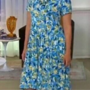 LOGO Lounge by Lori Goldstein 5XPetite Printed French Terry Dress NWOT